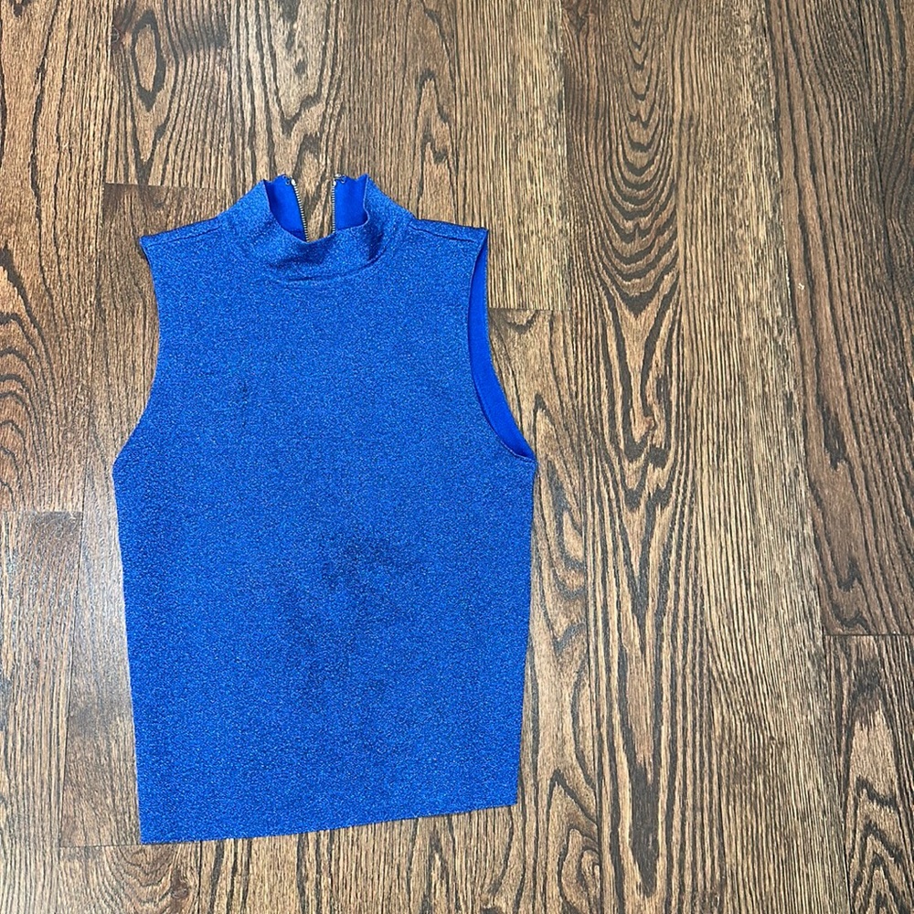 Alice and Olivia Metallic Knit Sleeveless Top